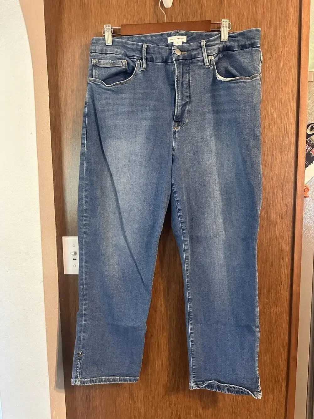 Good American Sz18 High Rise 98.5% Organic Cotton Style:GPSTSR873T Blue Jean - Picture 1 of 7
